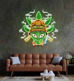 Addict Alien Led Neon Sign Light Pop Art