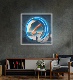 Astronaut Experiencing The Space Led Neon Sign Light Pop Art