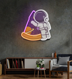 Astronaut Pizza Led Neon Sign Light Pop Art