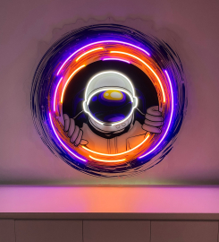 Astronauts Black Holes Led Neon Sign Light Pop Art