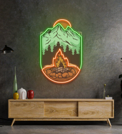 Campfire Led Neon Sign Light Pop Art