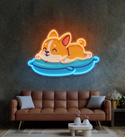 Cute Cat Chilling Led Neon Sign Light Pop Art