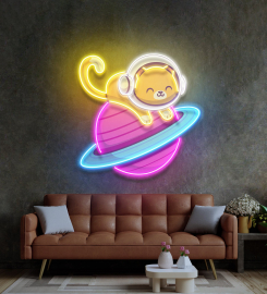 Feeline Astronaut Chilling Led Neon Sign Light Pop Art