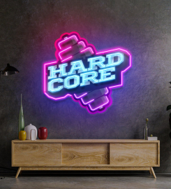 Hardcore Dumbell Led Neon Sign Light Pop Art