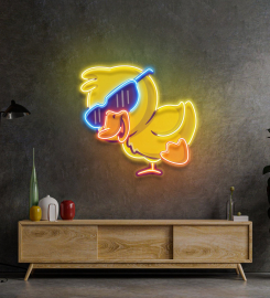 Jolly Duck Jumping Led Neon Sign Light Pop Art