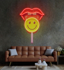 Lip Lollipop Led Neon Sign Light Pop Art