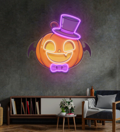 Magician Pumpkin Led Neon Sign Light Pop Art