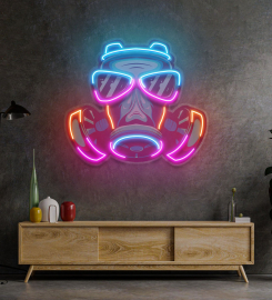 Mask Led Neon Sign Light Pop Art