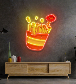 Potato Chips Glowing Led Neon Sign Light Pop Art