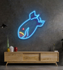 Shark Bomb Led Neon Sign Light Pop Art