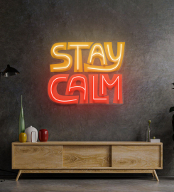 Stay Calm Led Neon Sign Light Pop Art