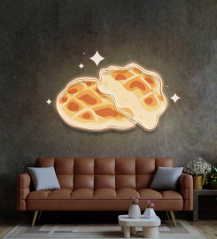 Tasty Waffle Breakfast Led Neon Sign Light Pop Art