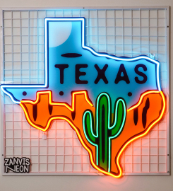 Texas Map Led Neon Sign Light Pop Art