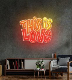 This Is Love Led Neon Sign Light Pop Art