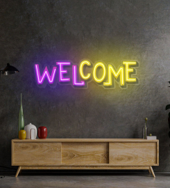 Welcome Led Neon Sign Light Pop Art