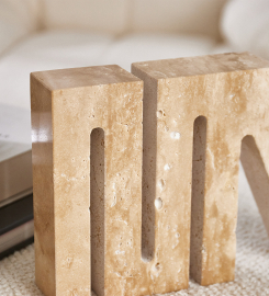 Beige Marble Letter Sculpture: Timeless Elegance for Modern Decor