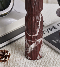 Geometric Coffee Marble Sculpture for Modern Decor