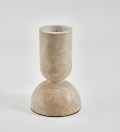 LEWES MARBLE CANDLE HOLDER -SMALL