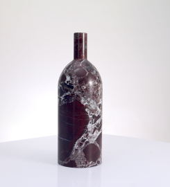 Purple Red Marble Bottle Sculpture for Elegant Home and Office Decor